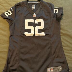 Nike Black NFL Jersey with White Number 52